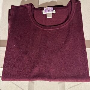 CJ Banks Burgundy Tank Sweater - Dry Cleaned